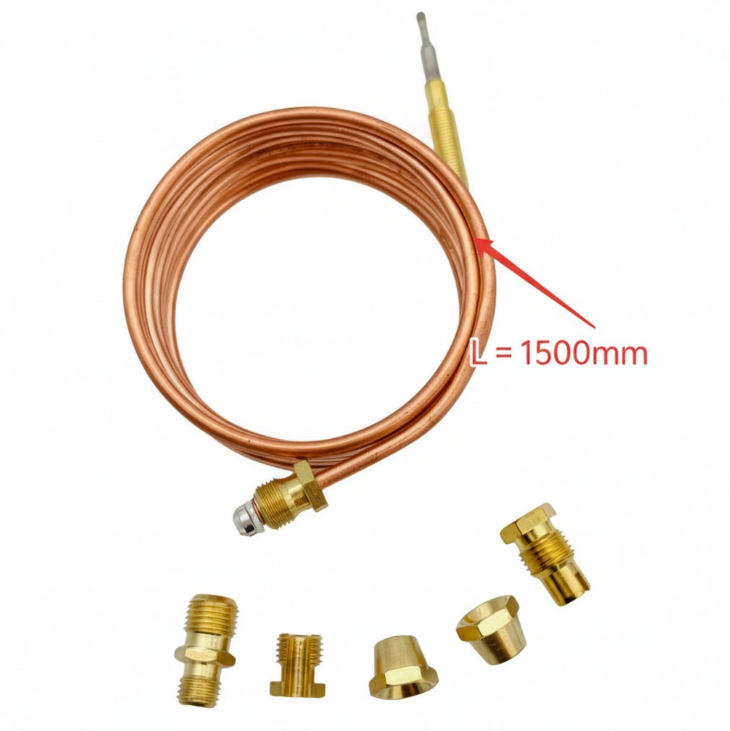 Universal Household Gas Thermocouple Sensor Replacement Propane BBQ Grill Fire Pit Fireplace Heater Millivolt Generator Valve
