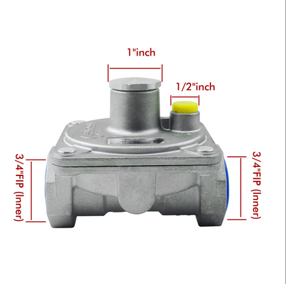 3/4 NPT LPG Natural Gas Interchangeable Pressure Regulator Valve for Gas Heaters Cookers Ovens
